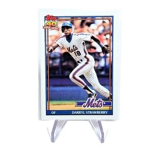 Darryl Strawberry #200 Topps 40 Years  1991 New York Mets NM